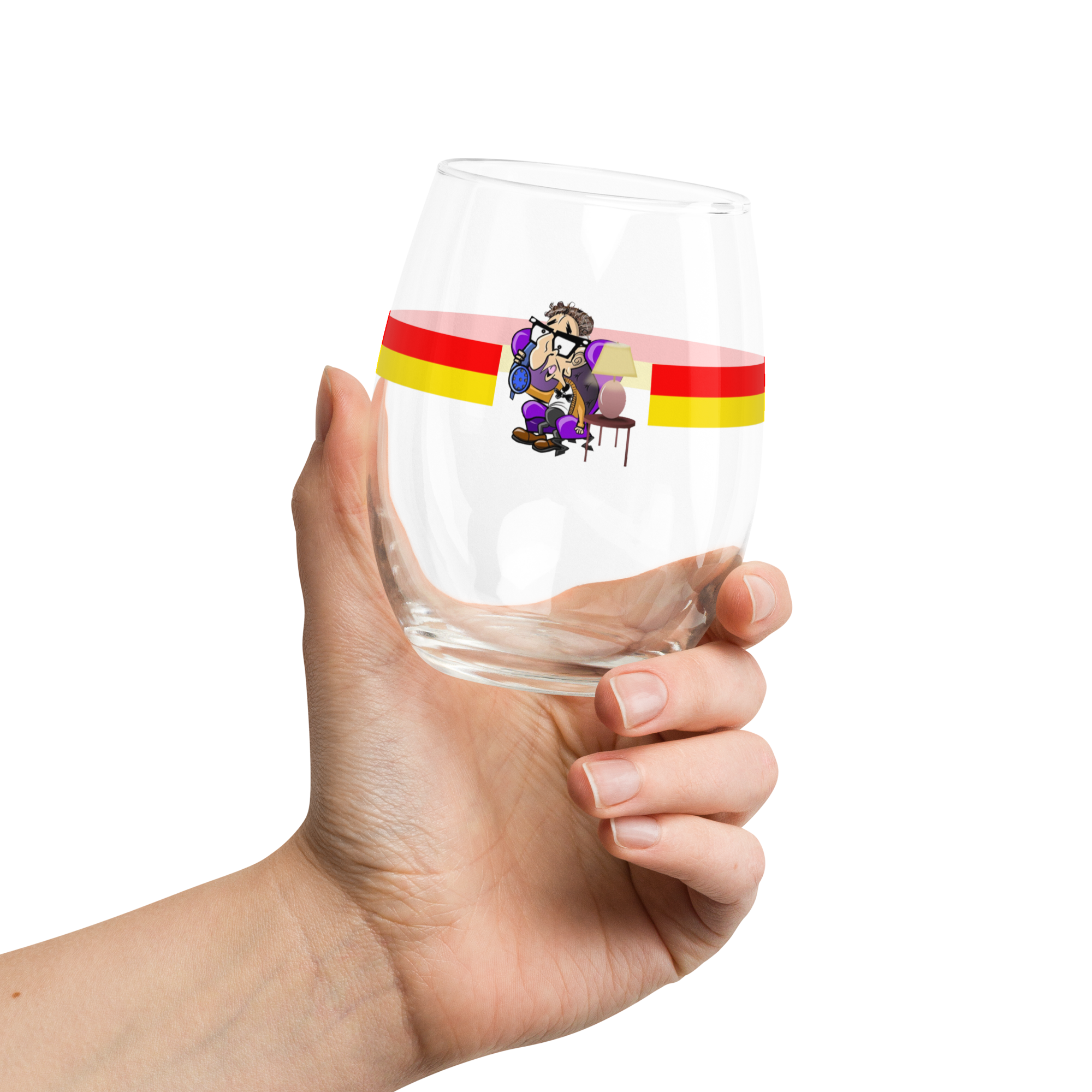 Jerky Boys Sol Rosenberg Stripes wine glass Jerky Boys Store