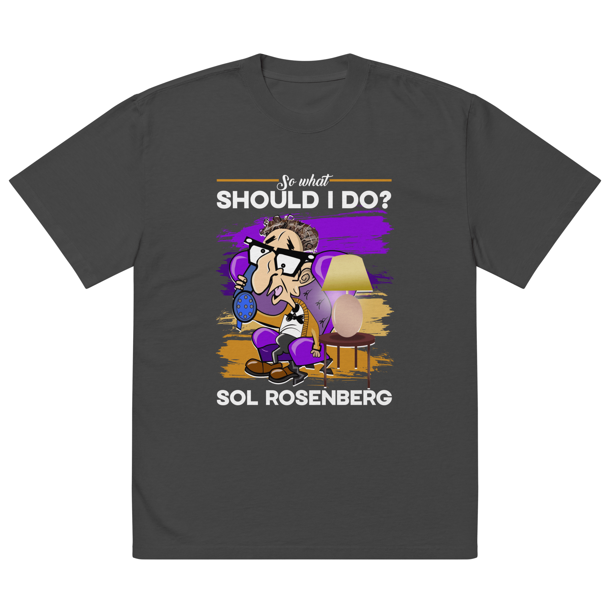 Sol Rosenberg Oversized faded tshirt Black Jerky Boys Store