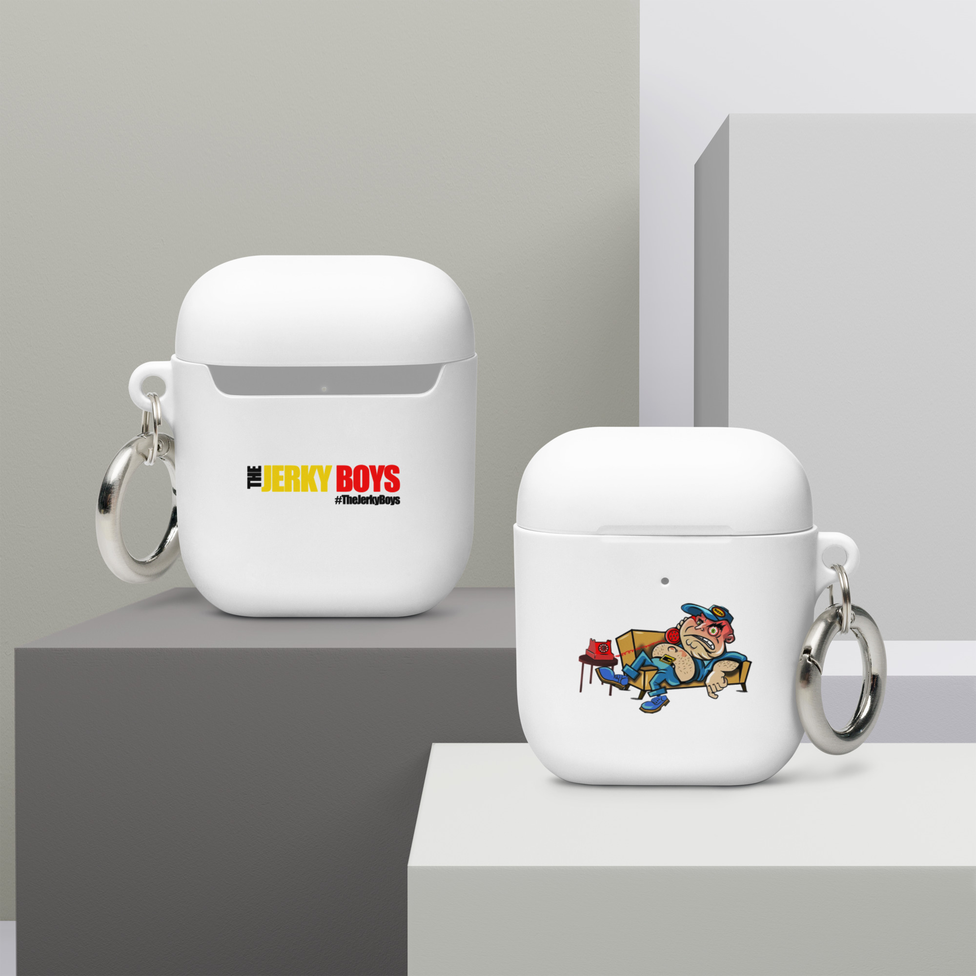 Frank Rizzo - Jerky Boys - White Rubber Case for AirPods