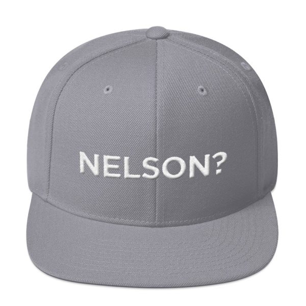 light gray "Nelson?" baseball cap