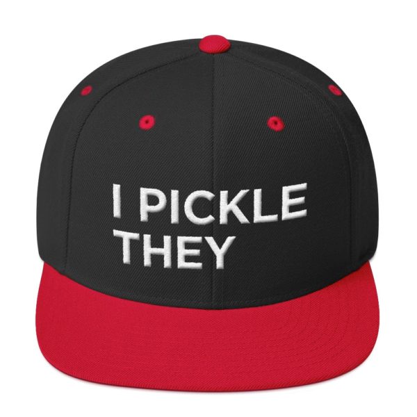 black and red I Pickle They baseball cap