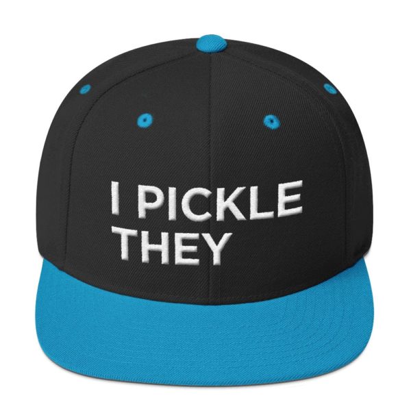 black and light blue I Pickle They baseball cap