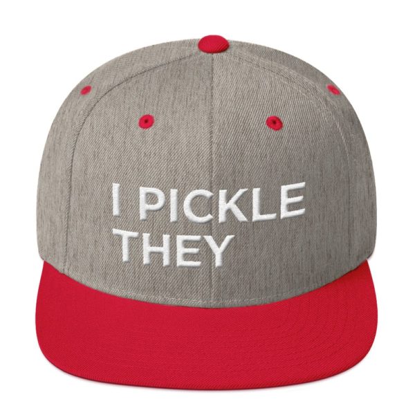gray and red I Pickle They baseball cap