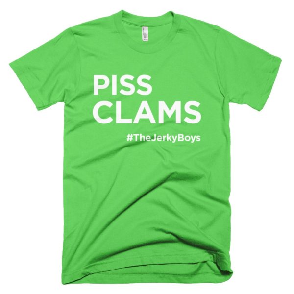 light green "Piss Clams" Jerky Boys T-shirt