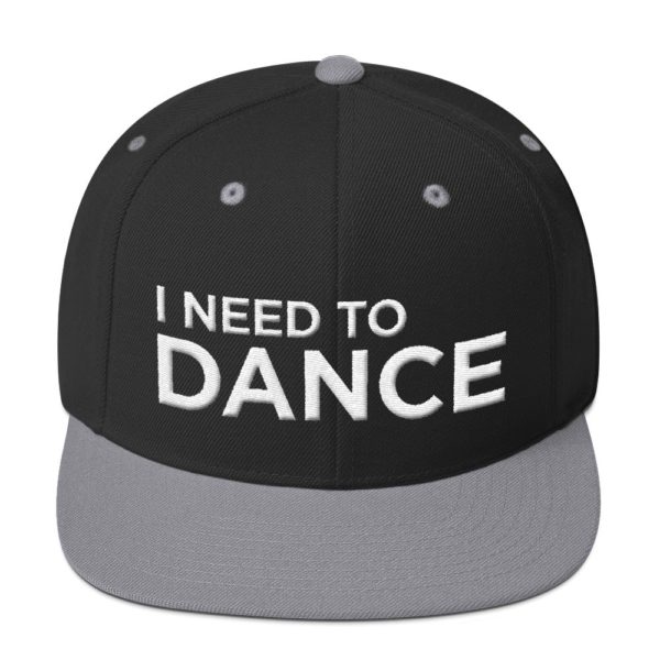 black and gray I Need To Dance baseball cap