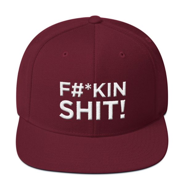 wine red "F#*kin Shit!" Jerky Boys Baseball Cap