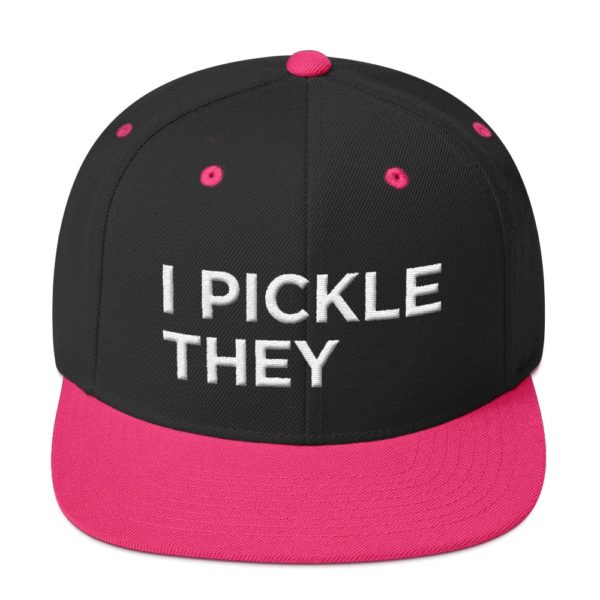 black and pink I Pickle They baseball cap