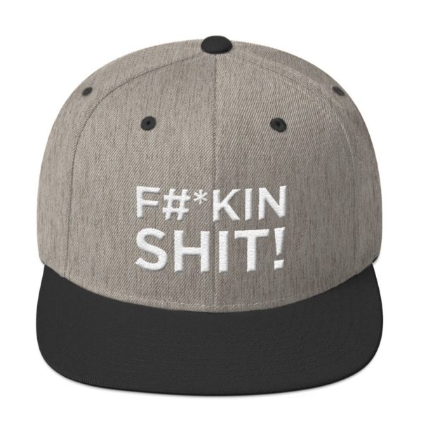 light gray and black "F#*kin Shit!" Jerky Boys Baseball Cap