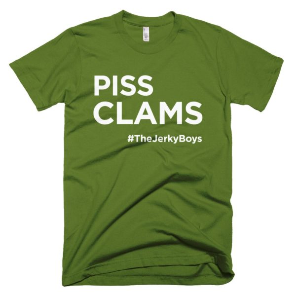 olive green "Piss Clams" Jerky Boys T-shirt