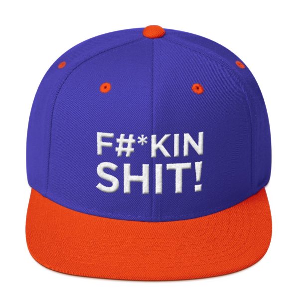 blue and red "F#*kin Shit!" Jerky Boys Baseball Cap