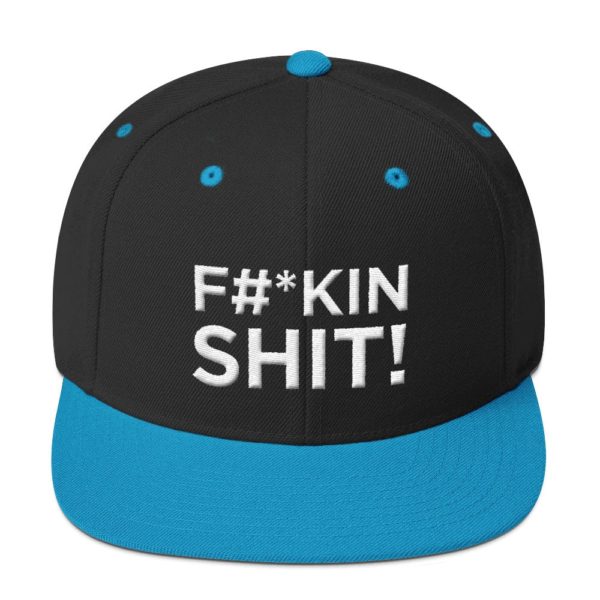 black and light blue "F#*kin Shit!" Jerky Boys Baseball Cap
