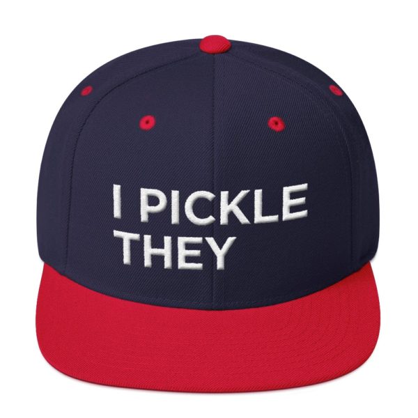 navy blue and red I Pickle They baseball cap
