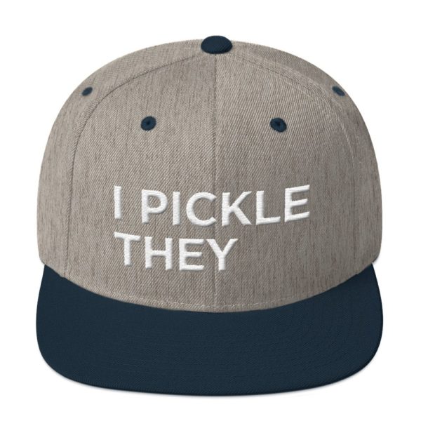 gray and blue I Pickle They baseball cap