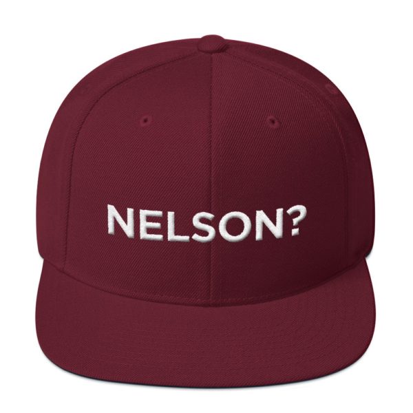wine red "Nelson?" baseball cap