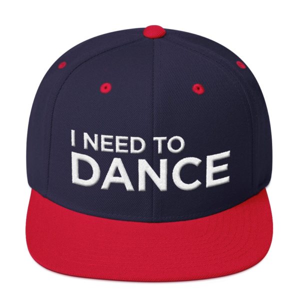 navy blue and red I Need To Dance baseball cap