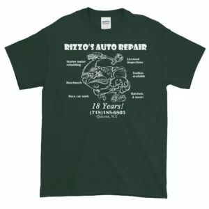 dark green Rizzo's Auto Repair Jerky Boys T-shirt