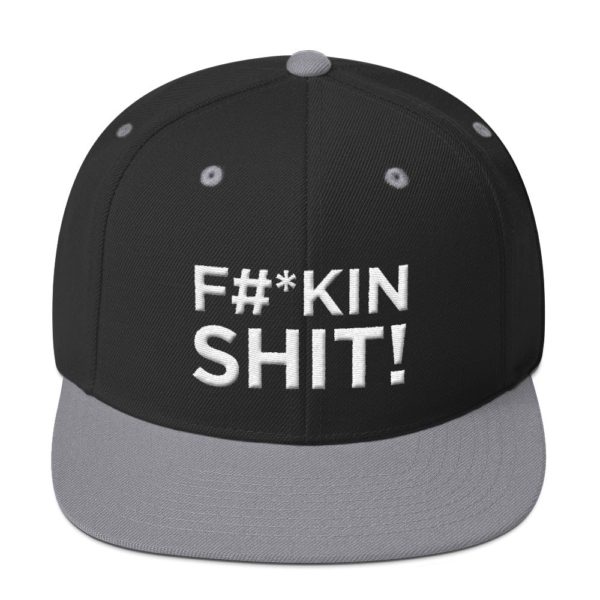 black and gray "F#*kin Shit!" Jerky Boys Baseball Cap