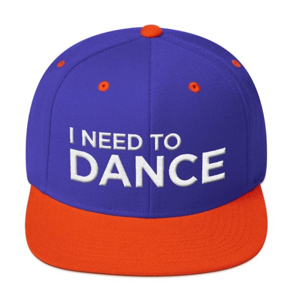blue and red I Need To Dance baseball cap