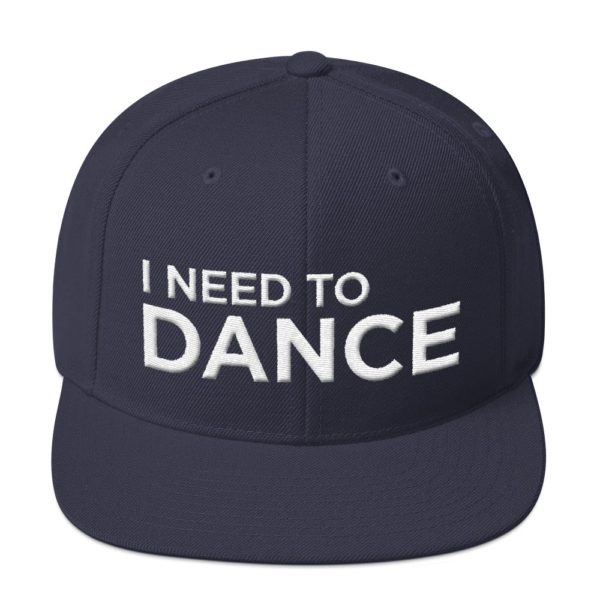 navy blue I Need To Dance baseball cap