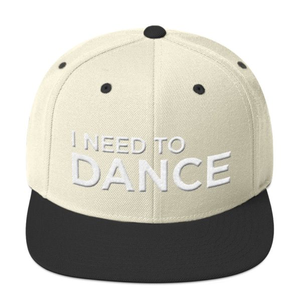 white and black I Need To Dance baseball cap