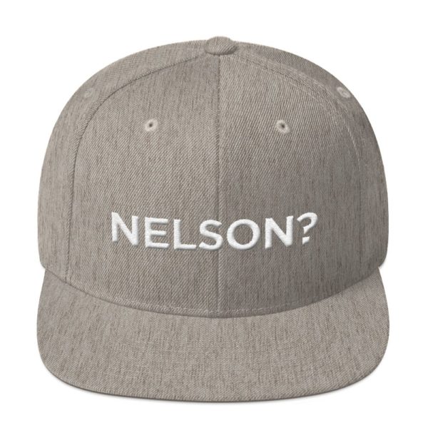light gray "Nelson?" baseball cap
