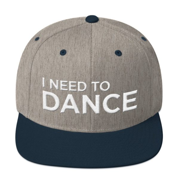 gray and blue I Need To Dance baseball cap