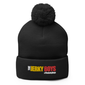 jerky boys logo pompom beanie
