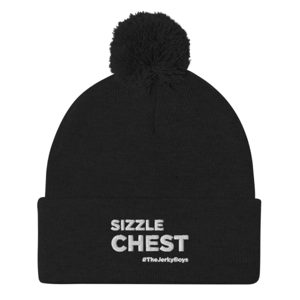 sizzle chest pompom beanie flat