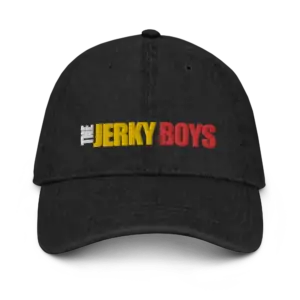 the jerky boys logo dad hat front