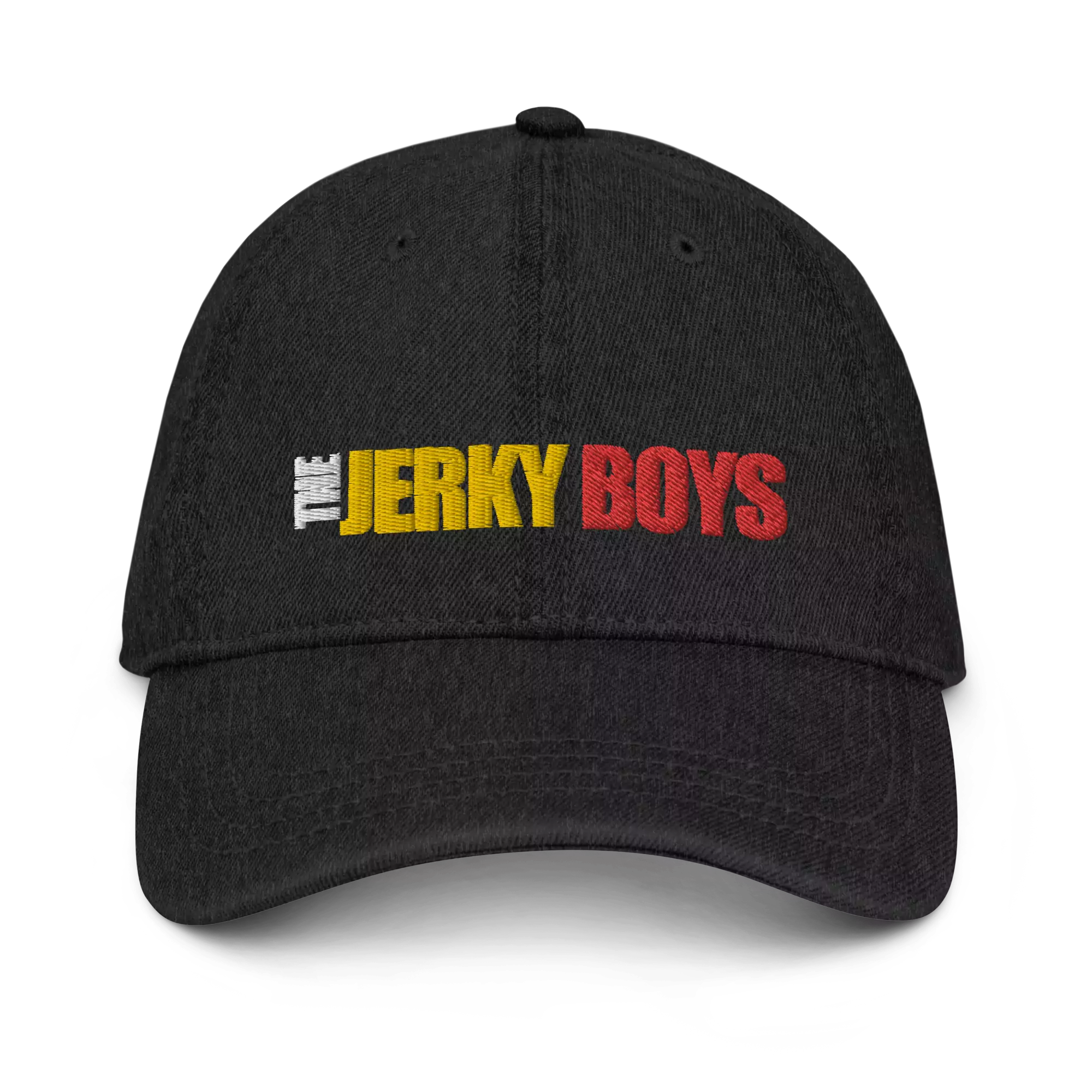 the jerky boys logo dad hat front