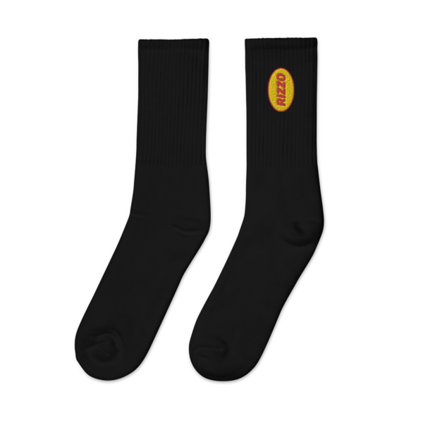 Rizzo Logo - Embroidered socks - Black