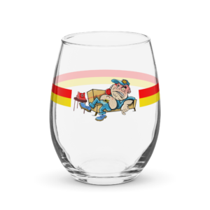 Jerky Boys - Frank Rizzo - Stripes wine glass