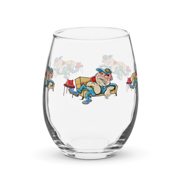 Jerky Boys - Frank Rizzo - Stemless wine glass