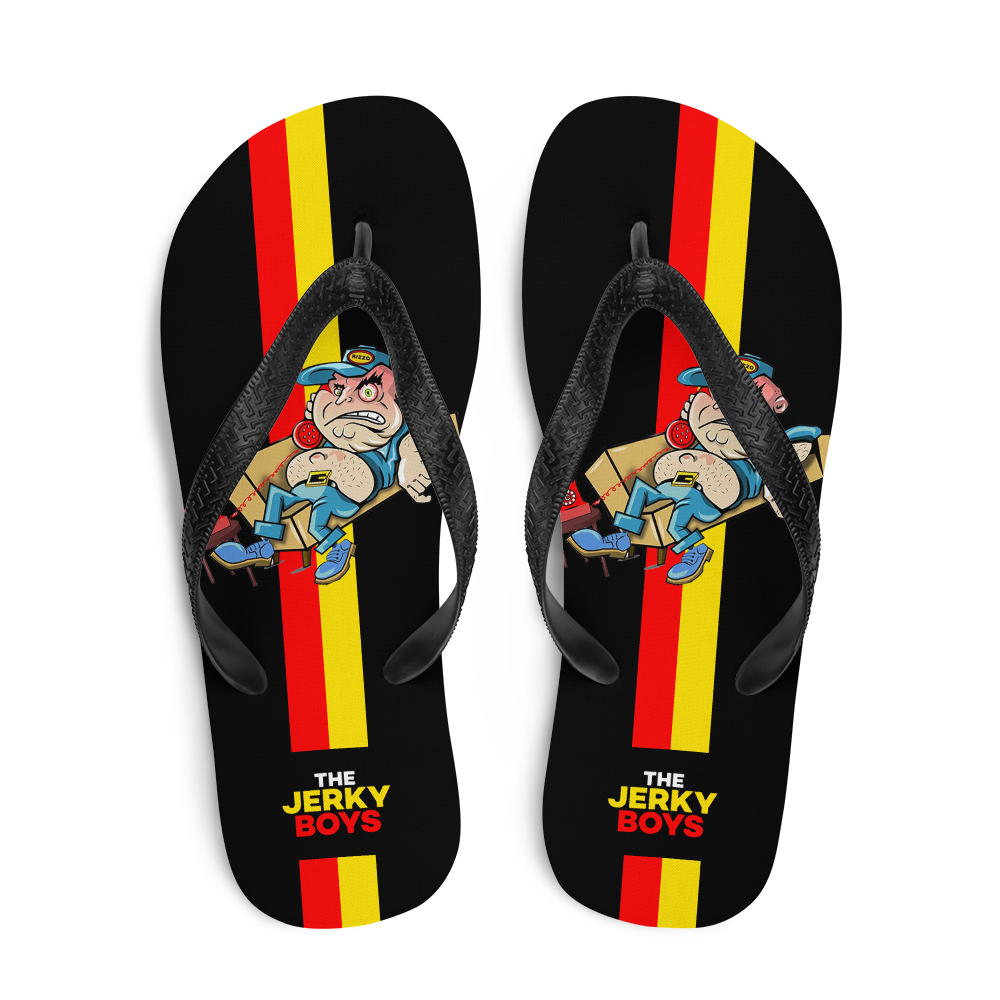 Jerky Boys Frank Rizzo Black Flip Flops Jerky Boys Store