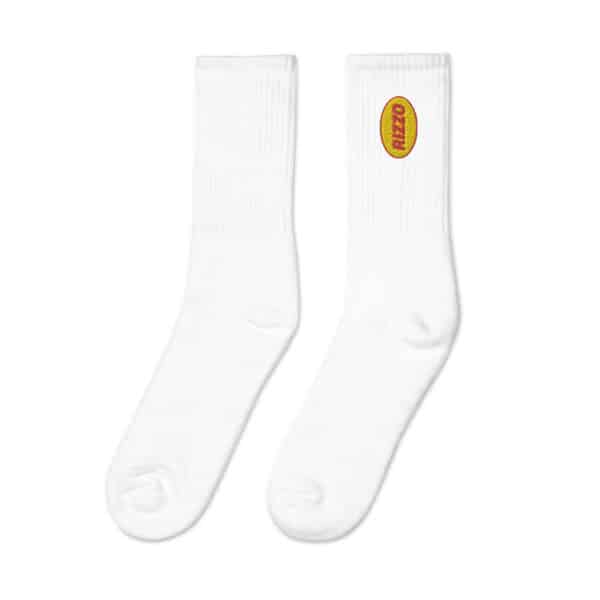 Rizzo Logo - Embroidered socks - White