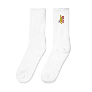 Jerky Boys Logo - Embroidered socks - White