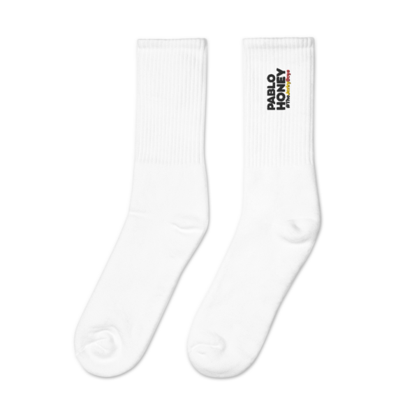 Pablo Honey - Jerky Boys - Embroidered socks - White