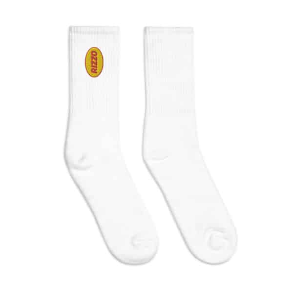 Rizzo Logo - Embroidered socks - White - Image 3